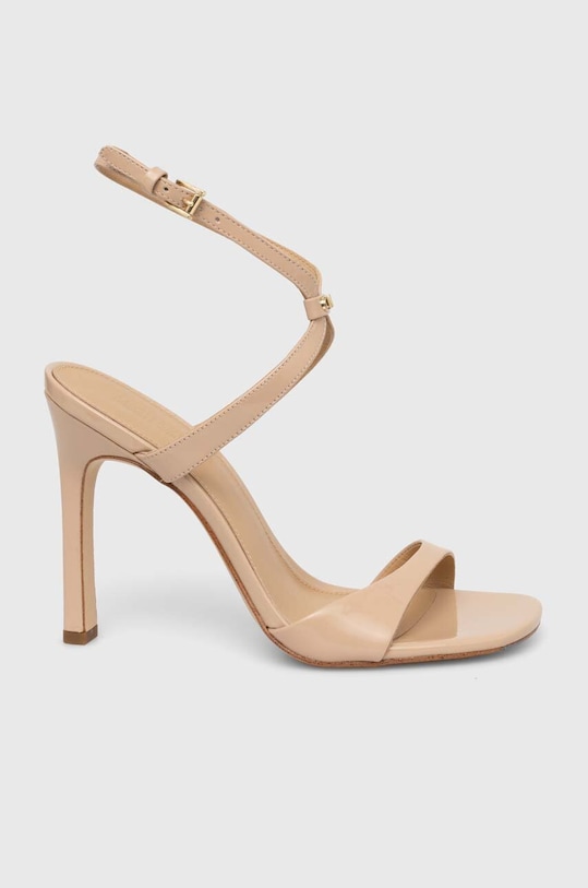 Kožené sandály MICHAEL Michael Kors Amara více než 8 cm béžová 40S4AMHS1A.660