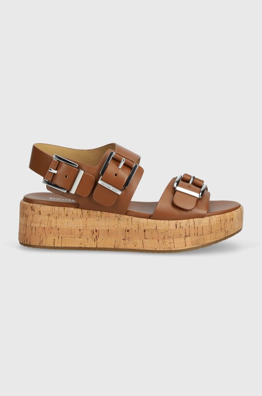 Δερμάτινα σανδάλια MICHAEL Michael Kors Colby 40S4COFS1L.230 καφέ SS24