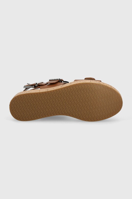 Δερμάτινα σανδάλια MICHAEL Michael Kors Colby 40S4COFS1L.230 καφέ