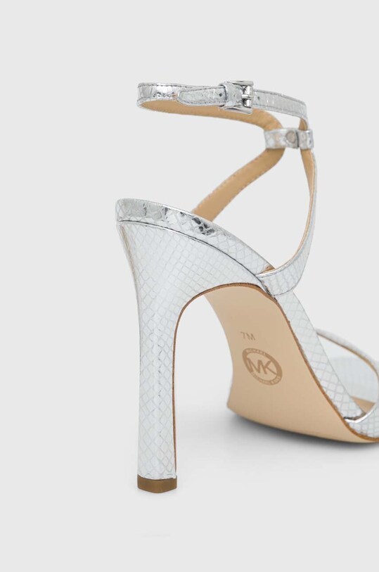 MICHAEL Michael Kors sandały skórzane Amara srebrny 40S4AMHS1M.040