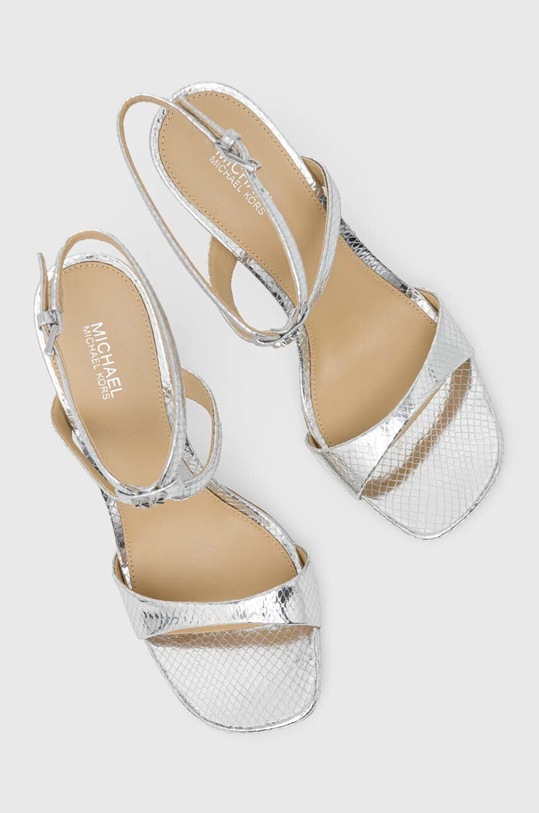 MICHAEL Michael Kors sandały skórzane Amara 40S4AMHS1M.040 srebrny