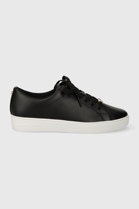 MICHAEL Michael Kors sneakersy skórzane Keaton płaska czarny 43R4KTFS4L.001