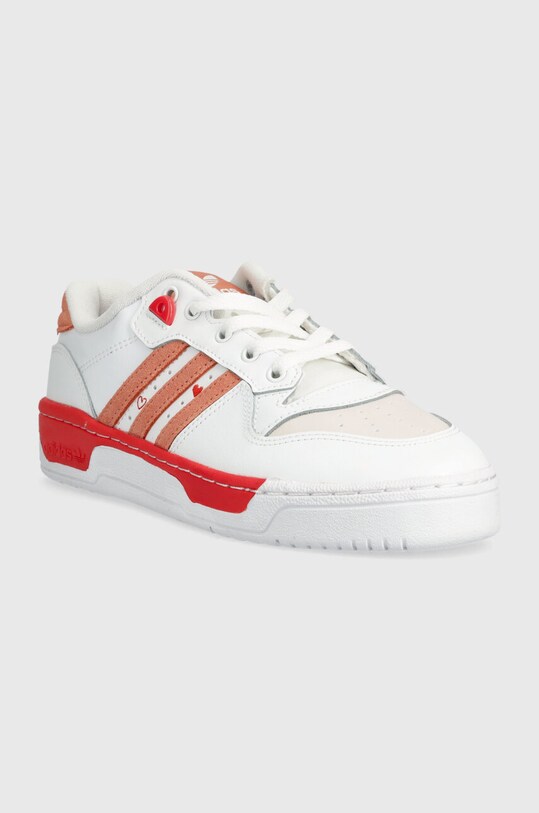 adidas Originals sneakersy skórzane Rivalry Low ID5837 biały SS24