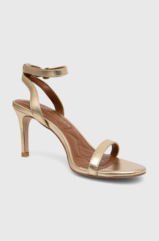 Kurt Geiger London sandale de piele Mayfair Strappy Sandal 2040961109.GOLD aur AW24