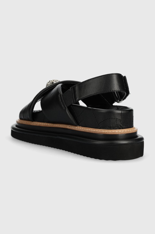 Obuwie Kurt Geiger London sandały skórzane Orson Cross Strap Sandal 9992200109.BLACK czarny