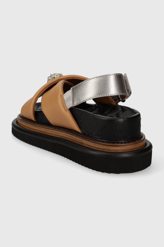 Взуття Шкіряні сандалі Kurt Geiger London Orson Cross Strap Sandal 9992248109.CAMEL бежевий