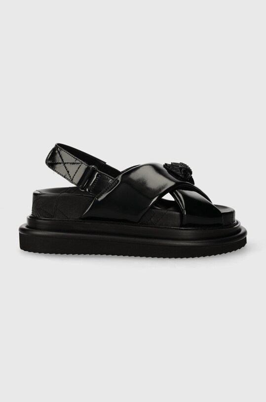Kožené sandály Kurt Geiger London Orson Cross Strap Sandal 5-8 cm černá 2028900309.BLACK