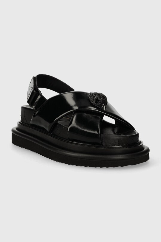 Kožené sandály Kurt Geiger London Orson Cross Strap Sandal 2028900309.BLACK černá SS24