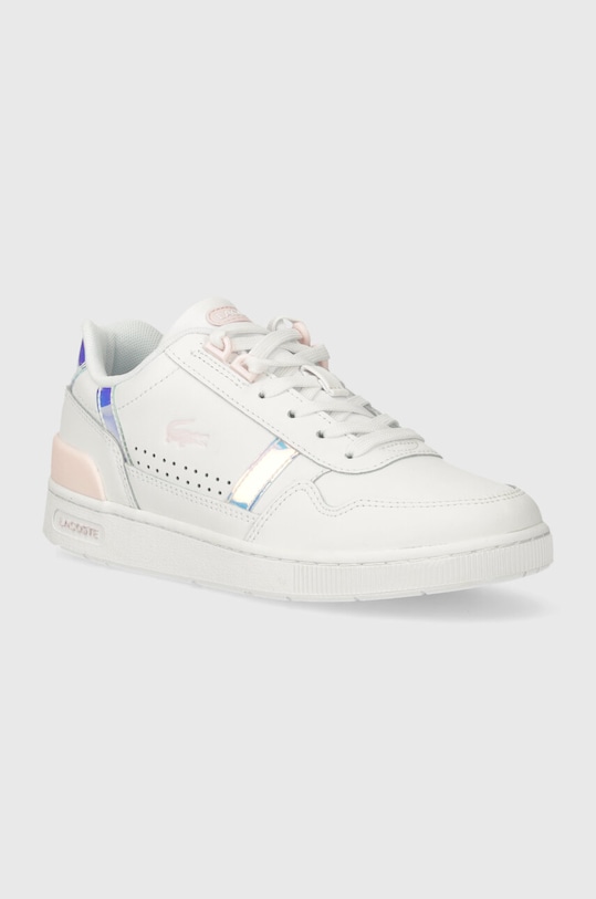 Kožené tenisky Lacoste T-Clip Pastel Accent Leather Planet friendly bílá 47SFA0061