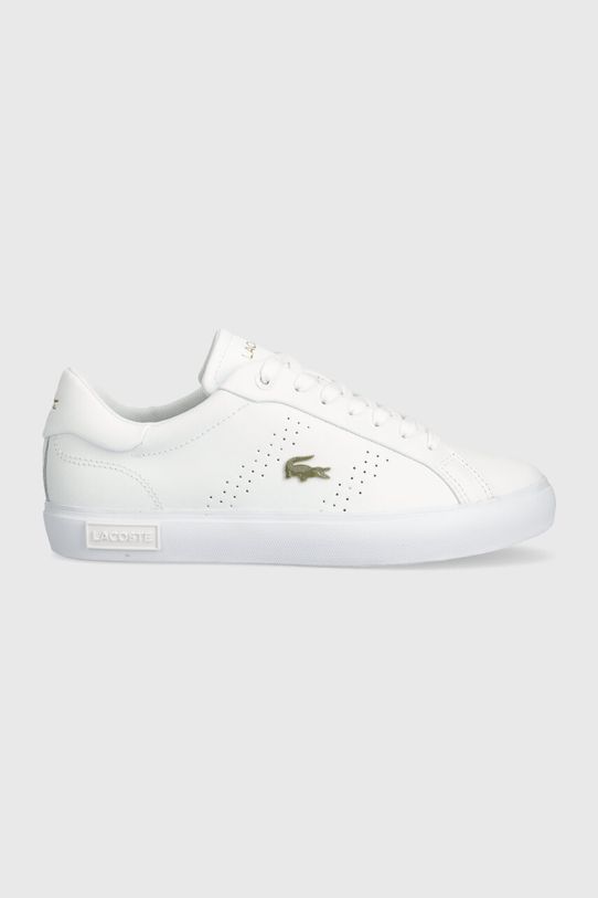 Usnjene superge Lacoste Powercourt 2.0 Leather Zrnato usnje bela 47SFA0072