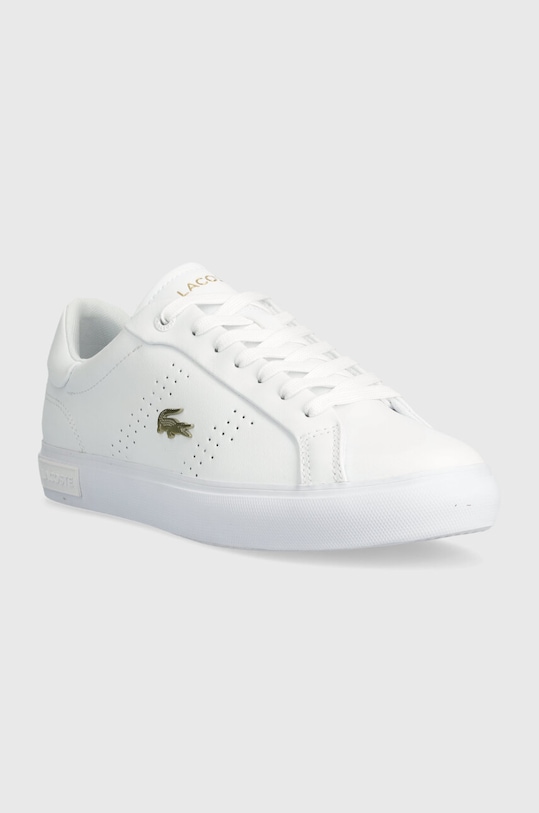 Usnjene superge Lacoste Powercourt 2.0 Leather 47SFA0072 bela SS25