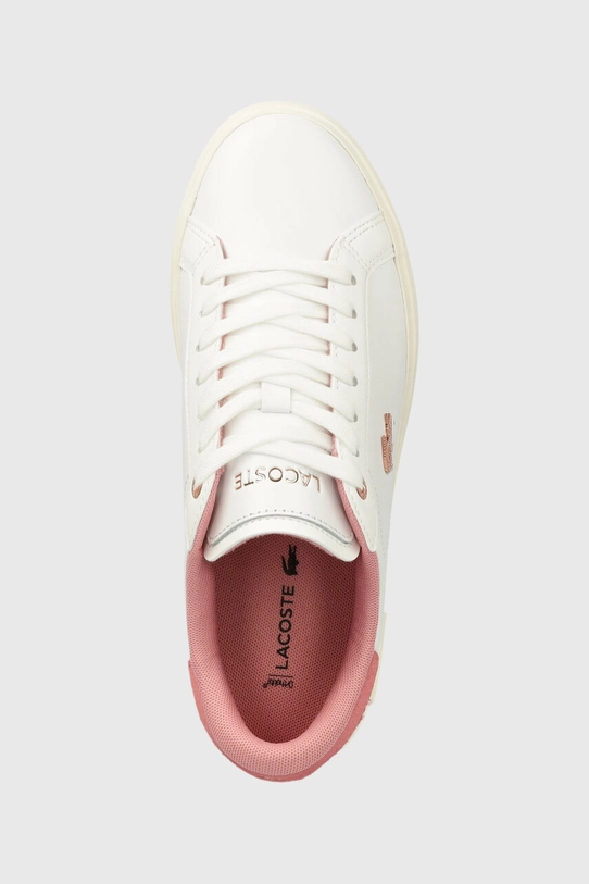 Kožené sneakers boty Lacoste Powercourt Leather bílá 47SFA0081