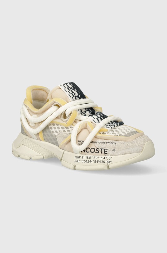 Lacoste sneakers L003 Active Runway Textile pelle scamosciata beige 47SFA0098