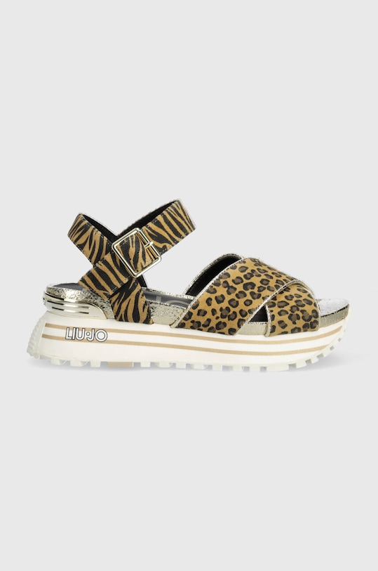 Liu Jo velúr szandál LIU JO MAXI WONDER SANDAL 11 BA4105PX195S19C1 bézs SS24