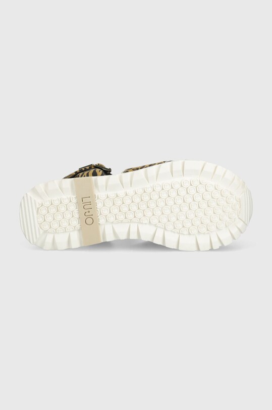Liu Jo sandale din piele intoarsa LIU JO MAXI WONDER SANDAL 11 BA4105PX195S19C1 bej