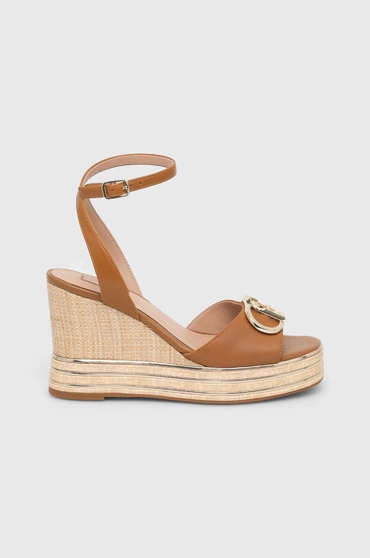 Liu Jo sandale de piele KAREN 01 SA4131P0102S1853 maro SS24