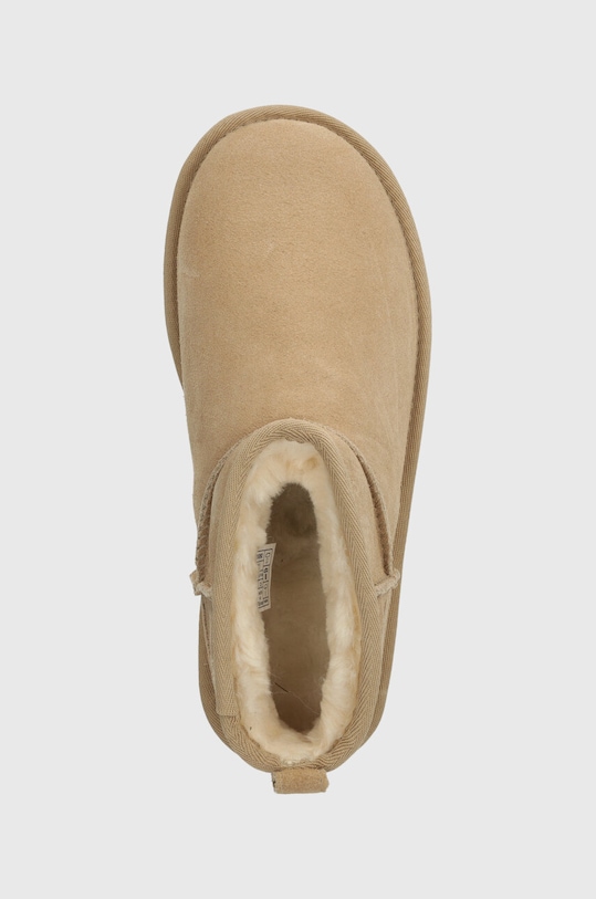 UGG cizme de zăpadă din piele întoarsă Classic Ultra Mini Platform bej 1135092.SAN