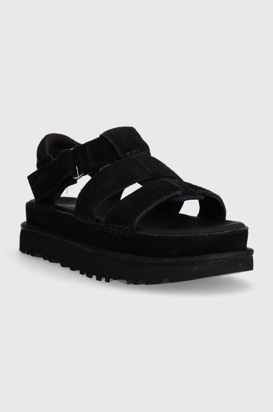 Sandale od brušene kože UGG Goldenstar Strap 1137890.BLK crna SS24