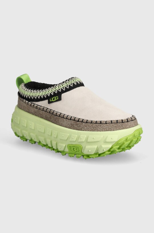 Замшеві шльопанці UGG Venture Daze платформа бежевий 1155650.CCT