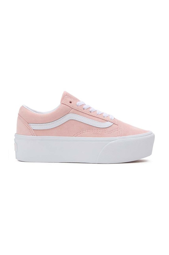 Vans tenisówki zamszowe Old Skool Stackform platforma różowy VN0009PZCHN1