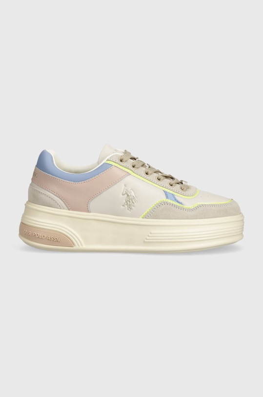 Sneakers boty U.S. Polo Assn. ASUKA imitace kůže béžová ASUKA004W.4YH1
