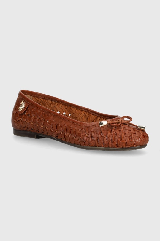 U.S. Polo Assn. balerrine in pelle JULIA marrone JULIA001W.4L1