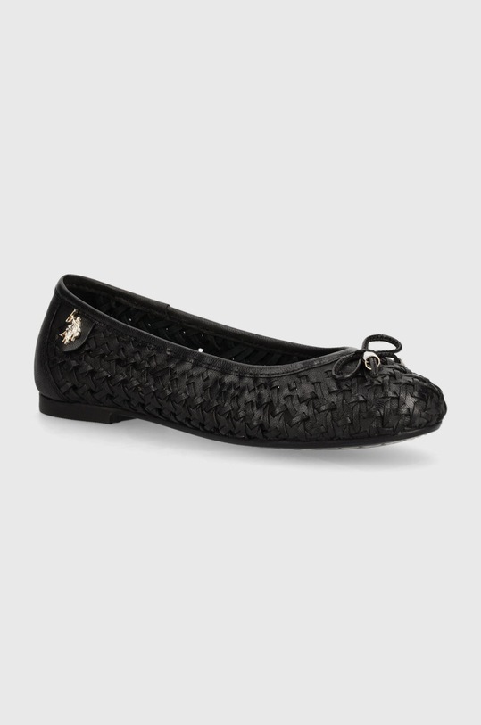 U.S. Polo Assn. bőr balerina cipő JULIA fekete JULIA001W.4L1