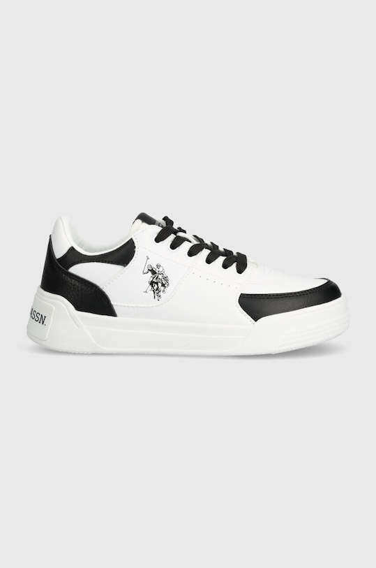 Sneakers boty U.S. Polo Assn. NOLE plochá bílá NOLE001W.4YN1
