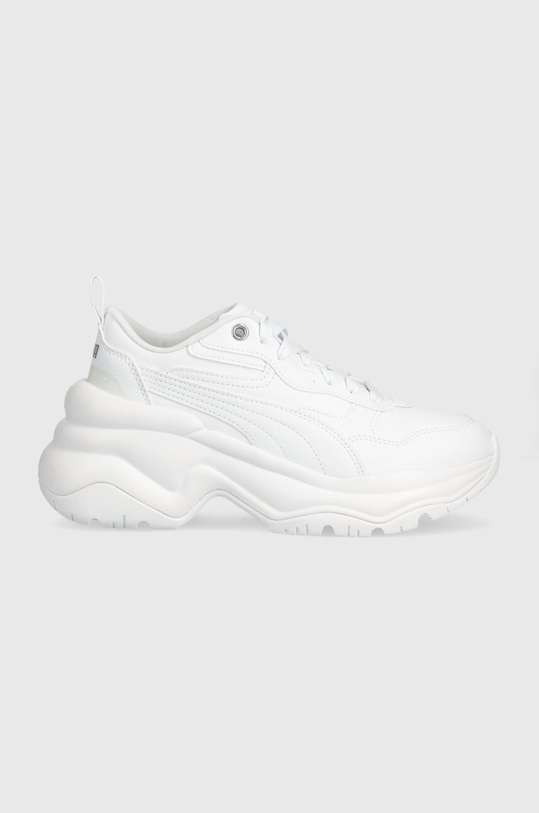 Tenisky Puma Cilia Wedge imitácia kože biela 393915