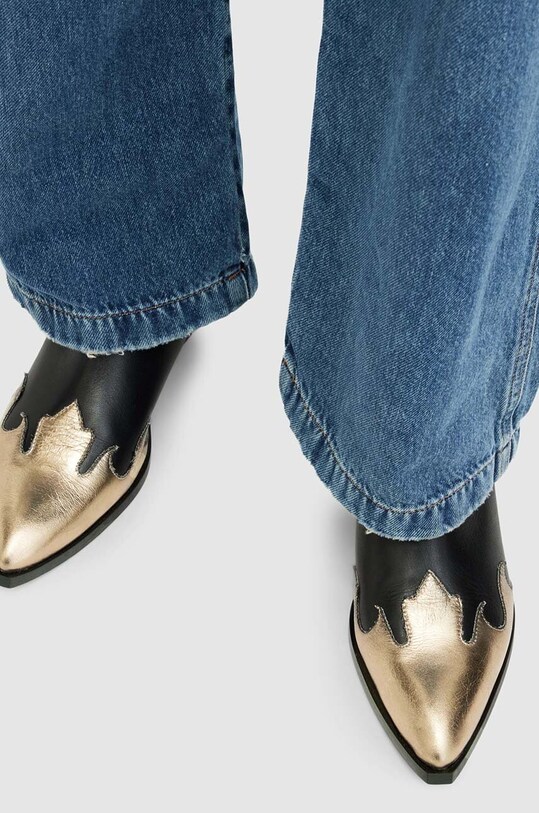 Westernové kožené boty AllSaints Dellaware Boot WF733Z