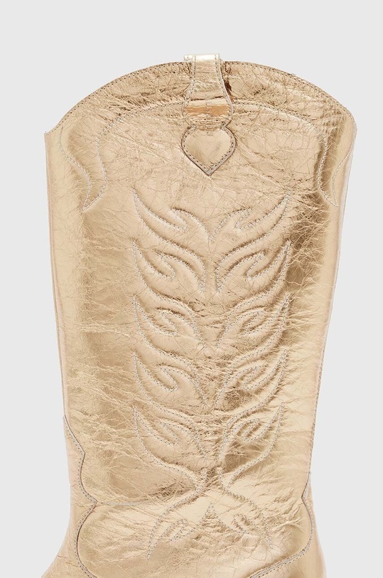 Δερμάτινες καουμπόικες μπότες AllSaints Dolly Boot χρυσαφί WF763Z