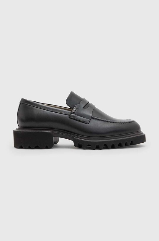 Шкіряні мокасини AllSaints Lola Loafer платформа чорний WF774Z