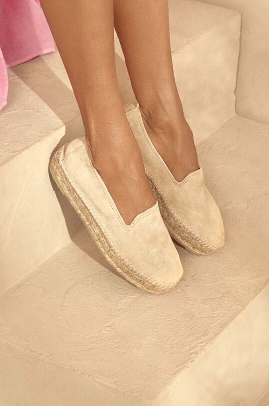 Semišové espadrilky Manebi Hamptons Double Sole Espadrilles K.1.1.D0 béžová SS25