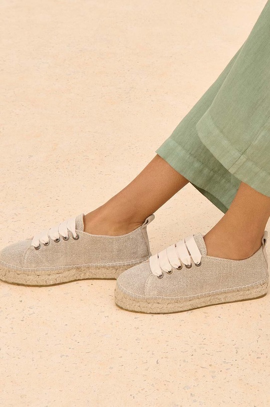 Manebi sportcipő La Havana Lace-Up Espadrilles O.7.1.E0 bézs SS24