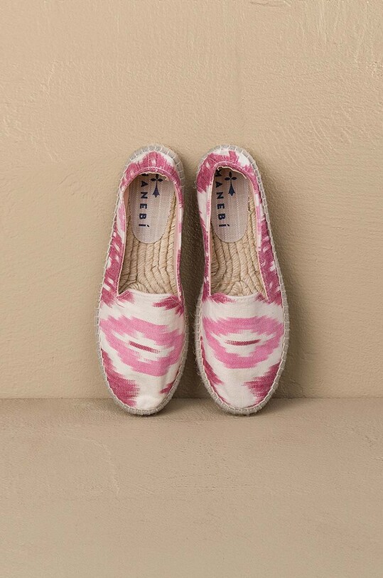 Manebi espadrile Tulum Flat Espadrilles G.1.7.N0 roz SS24