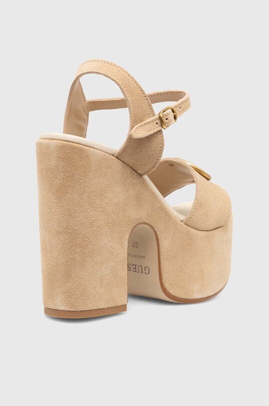 Obuv Semišové sandále Guess CLODY FLJCLO.SUE04.BEIGE béžová