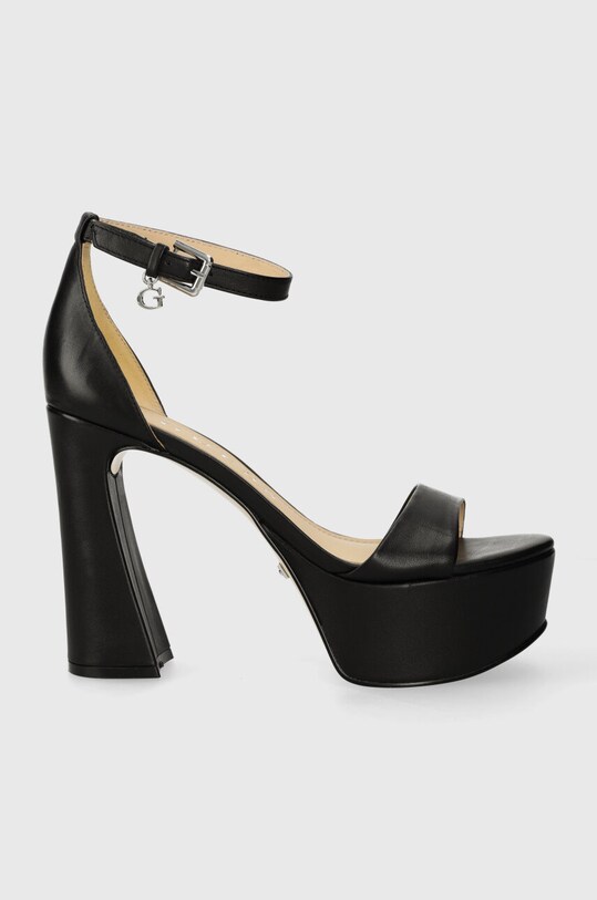Шкіряні сандалі Guess IDAS блок чорний FLJIDS.LEA03.BLACK
