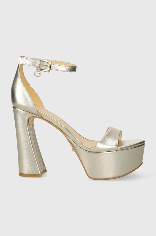 Kožené sandále Guess IDAS viac ako 8 cm zlatá FLJIDS.LEP03.GOLD