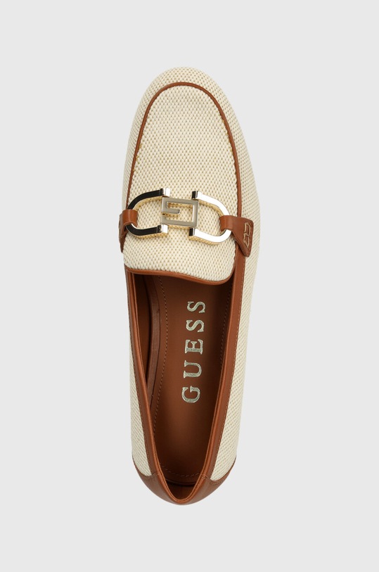 Mokasíny Guess ISAAC2 béžová FLJIS2.FAB14.NATU