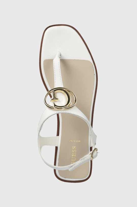 Δερμάτινα σανδάλια Guess MIRY λευκό FLJMIR.LEA03.WHITE