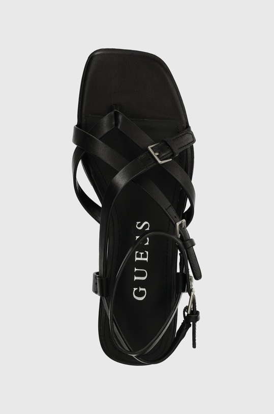 Guess sandały skórzane TAMPER czarny FLJTAM.LEA03.BLACK