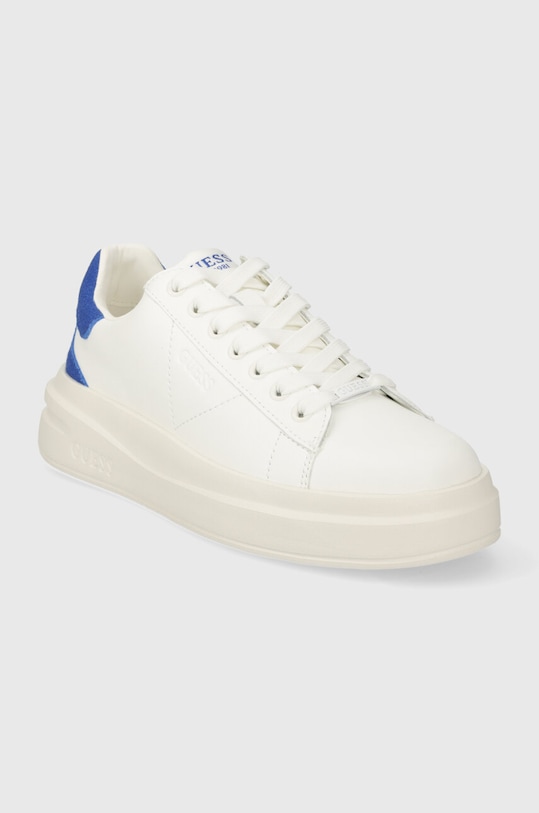 Guess bőr sportcipő ELBINA FLJELB.LEA12.WHBLU fehér SS24
