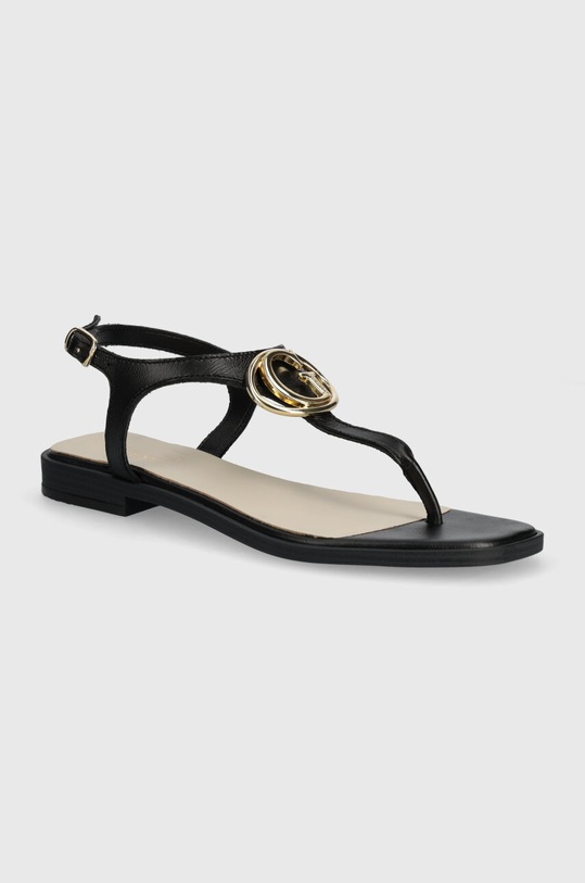 Kožené sandály Guess MIRY přírodní kůže černá FLJMIR.LEA03.BLACK