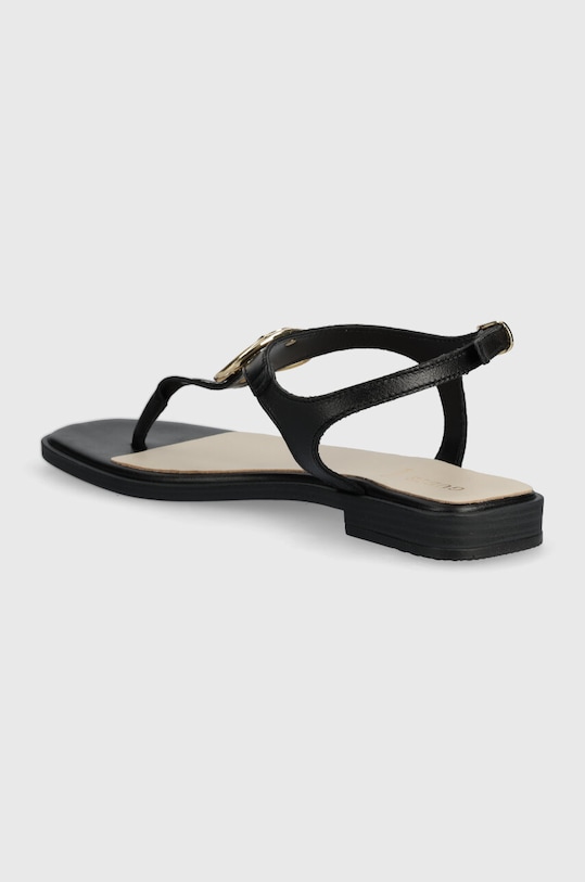 Boty Kožené sandály Guess MIRY FLJMIR.LEA03.BLACK černá