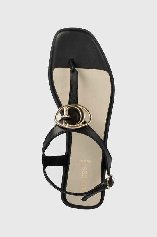 Kožené sandály Guess MIRY černá FLJMIR.LEA03.BLACK