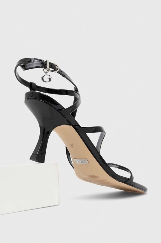 Παπούτσια Δερμάτινα σανδάλια Guess RIMILLA RIMILLA FLJRIM.PAT03.BLACK μαύρο