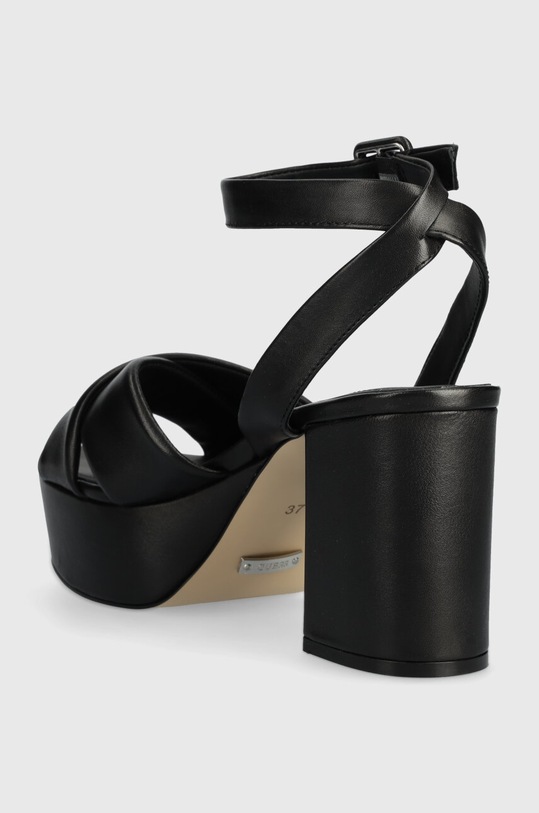 Obuwie Guess sandały skórzane SHANNY FLJSNN.LEA03.BLACK czarny