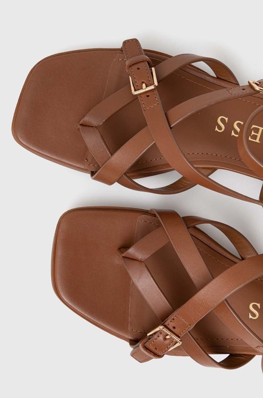 Guess sandały skórzane TAMPER FLJTAM.LEA03.TAN brązowy