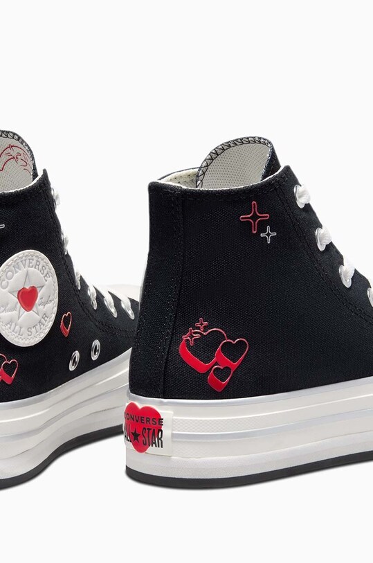 Obuwie Converse trampki Chuck Taylor All Star EVA Lift Platform Y2K Heart A09121C czarny