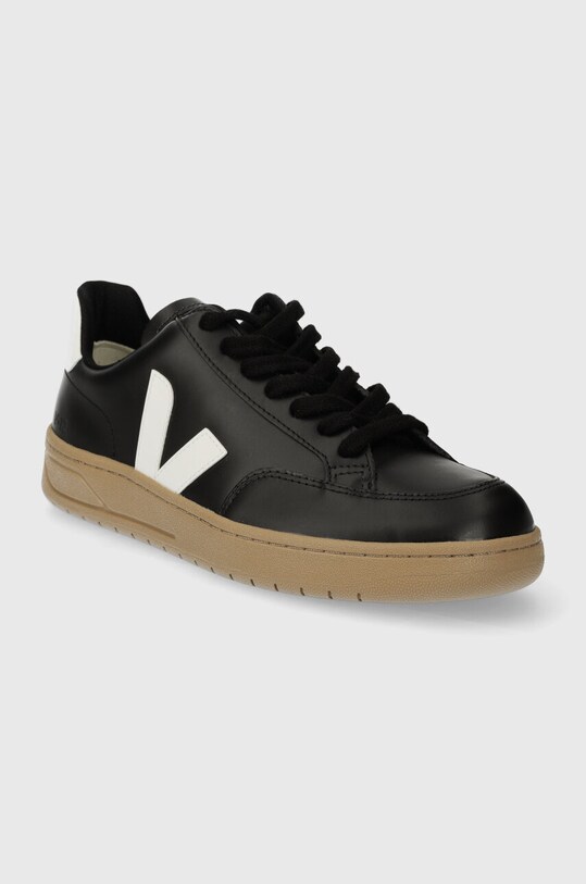 Кожаные кроссовки Veja V-12 XD0203638A чёрный SS24